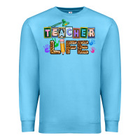 Ocean Blue teacher life Premium Sweatshirt - AdoDesignShop