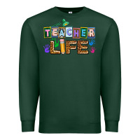 Sports Green teacher life Premium Sweatshirt - AdoDesignShop