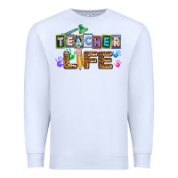 White teacher life Premium Sweatshirt - AdoDesignShop