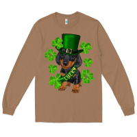 Toasted Coconut st. patricks day lucky dachshund puppy Long Sleeve Tee - RanaPortraitStore