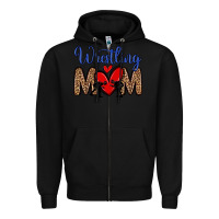Black wrestling mom Zipper Hoodie - Zillion Design Studio