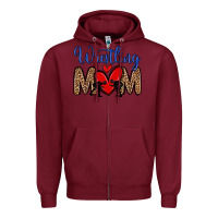 Burgundy wrestling mom Zipper Hoodie - Zillion Design Studio