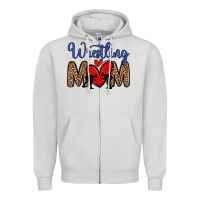 Dove Grey wrestling mom Zipper Hoodie - Zillion Design Studio