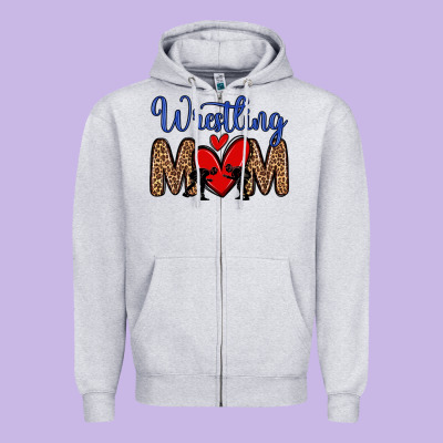 Wrestling Mom Zipper Hoodie Designed By Zillion Design Studio