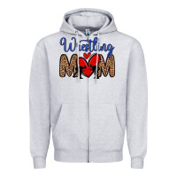 Heather Grey wrestling mom Zipper Hoodie - Zillion Design Studio