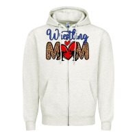 Oatmeal Heather wrestling mom Zipper Hoodie - Zillion Design Studio
