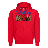 Red wrestling mom Zipper Hoodie - Zillion Design Studio