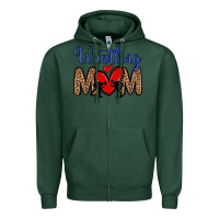 Sports Green wrestling mom Zipper Hoodie - Zillion Design Studio