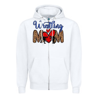 White wrestling mom Zipper Hoodie - Zillion Design Studio