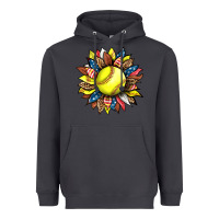 Smoke softball sunflower Heavyweight Hoodie - HRA Design Shop