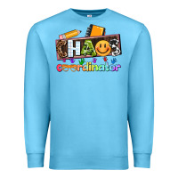 Ocean Blue teacher chaos coordinator Premium Sweatshirt - AdoDesignShop