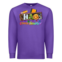 Purple teacher chaos coordinator Premium Sweatshirt - AdoDesignShop