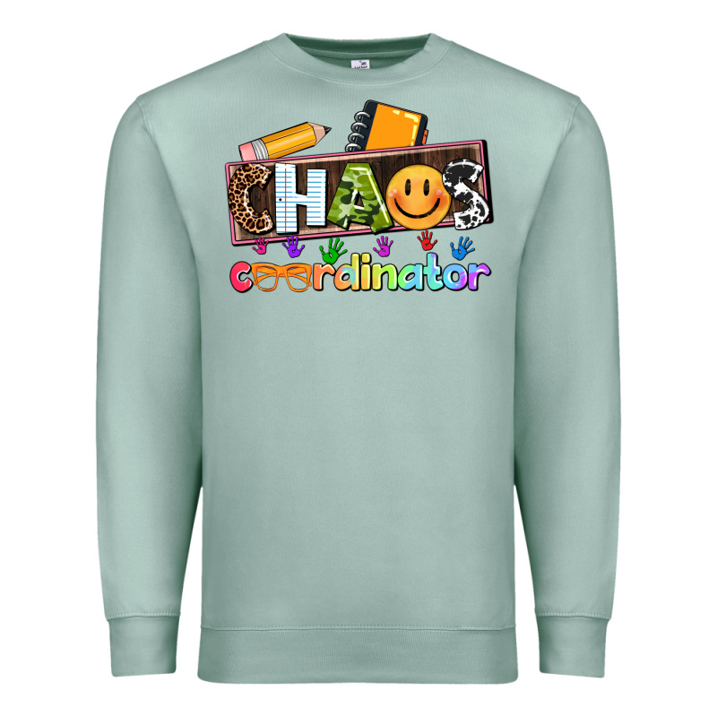 Teacher Chaos Coordinator Premium Sweatshirt by AdoDesignShop | Teevron