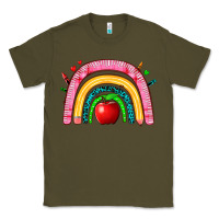 Army Green school rainbow Classic Tee - Zillion Design Studio
