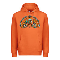 Carrot turquoise thanksgiving turkey rainbow Premium Hoodie - Jasminsmagicworld