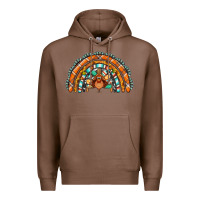 Chestnut turquoise thanksgiving turkey rainbow Premium Hoodie - Jasminsmagicworld