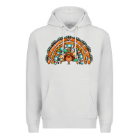 Dove Grey turquoise thanksgiving turkey rainbow Premium Hoodie - Jasminsmagicworld