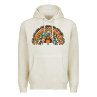 Oatmeal Heather turquoise thanksgiving turkey rainbow Premium Hoodie - Jasminsmagicworld