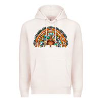 Pale Pink turquoise thanksgiving turkey rainbow Premium Hoodie - Jasminsmagicworld