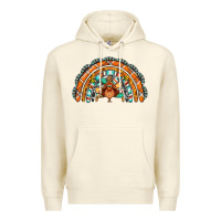 Sandshell turquoise thanksgiving turkey rainbow Premium Hoodie - Jasminsmagicworld