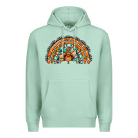 Seafoam turquoise thanksgiving turkey rainbow Premium Hoodie - Jasminsmagicworld
