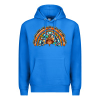 True Royal turquoise thanksgiving turkey rainbow Premium Hoodie - Jasminsmagicworld