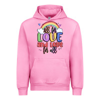Fuchsia Pink all for love and love for all Urban Hoodie - MaliasSmallBusiness