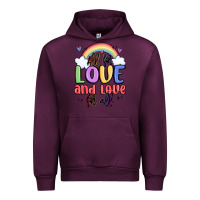Mauve Wine all for love and love for all Urban Hoodie - MaliasSmallBusiness