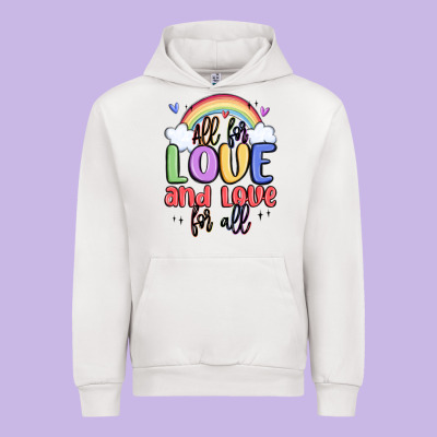 All For Love And Love For All Urban Hoodie Designed By Maliassmallbusiness