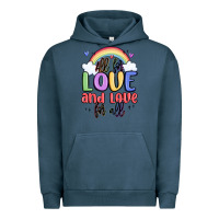 Pigment Midnight Navy all for love and love for all Urban Hoodie - MaliasSmallBusiness