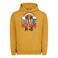 Pigment Peanut Butter all for love and love for all Urban Hoodie - MaliasSmallBusiness