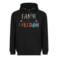 Black faith family freedom Heavyweight Hoodie - CowhideDigitalArt