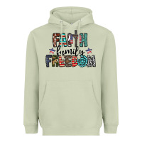 Matcha faith family freedom Heavyweight Hoodie - CowhideDigitalArt