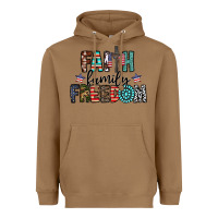 Toasted Coconut faith family freedom Heavyweight Hoodie - CowhideDigitalArt
