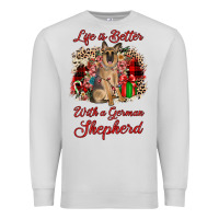 Dove Grey Christmas life is better with a german shepherd Premium Sweatshirt - JahusDesignShop