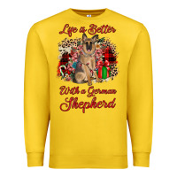 Christmas Life Is Better With A German Shepherd Premium Sweatshirt | Teevron