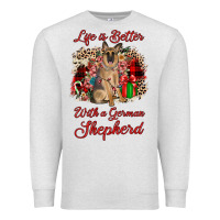 Oatmeal Heather Christmas life is better with a german shepherd Premium Sweatshirt - JahusDesignShop