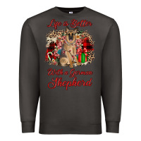 Smoke Christmas life is better with a german shepherd Premium Sweatshirt - JahusDesignShop