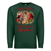 Sports Green Christmas life is better with a german shepherd Premium Sweatshirt - JahusDesignShop