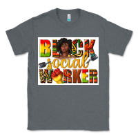 Charcoal Heather black social worker Classic Tee - texasbilliewilder
