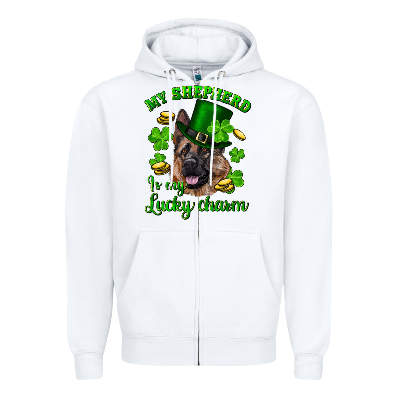 St.patrick's Day My Shepherd Is My Lucky Charm Zipper Hoodie by RanaPortraitStore | Teevron