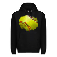 Black leopard softball patch Premium Hoodie - Jasminsmagicworld