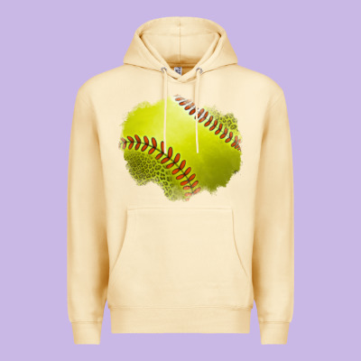 Leopard Softball Patch Premium Hoodie Designed By Jasminsmagicworld