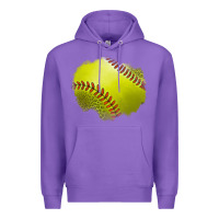 Purple leopard softball patch Premium Hoodie - Jasminsmagicworld