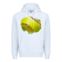 White leopard softball patch Premium Hoodie - Jasminsmagicworld