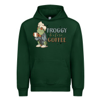 Foreset Green froggy before coffee Urban Hoodie - MaliasSmallBusiness