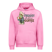 Fuchsia Pink froggy before coffee Urban Hoodie - MaliasSmallBusiness