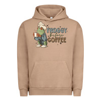 Pigment Burro froggy before coffee Urban Hoodie - MaliasSmallBusiness