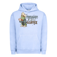 Pigment Grape Ice froggy before coffee Urban Hoodie - MaliasSmallBusiness