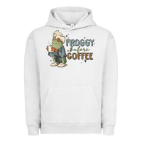 Pigment Lunar Rock froggy before coffee Urban Hoodie - MaliasSmallBusiness